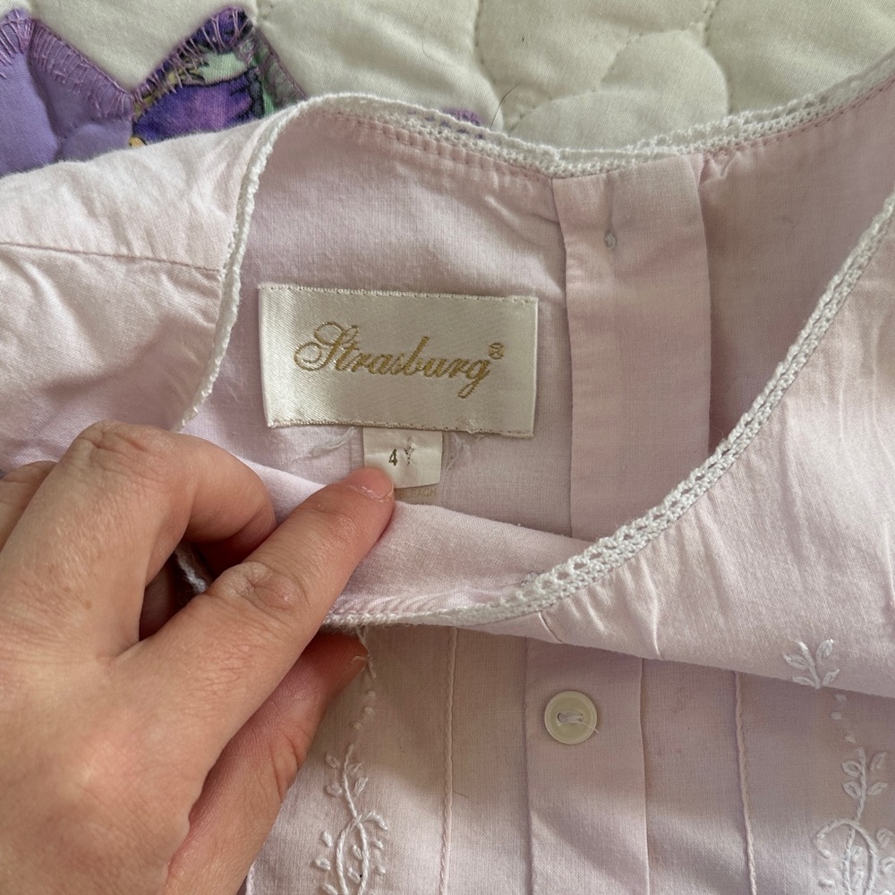 Strasburg Soft Pink Embroidered Dress - Picture 3 of 7